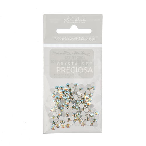 Preciosa Viva12 Czech Crystal Flat Back 438 11 612 Acid Yellow Aurora Borealis