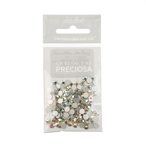 Preciosa Viva12 Czech Crystal Flat Back 438 11 612 Acid Yellow Aurora Borealis