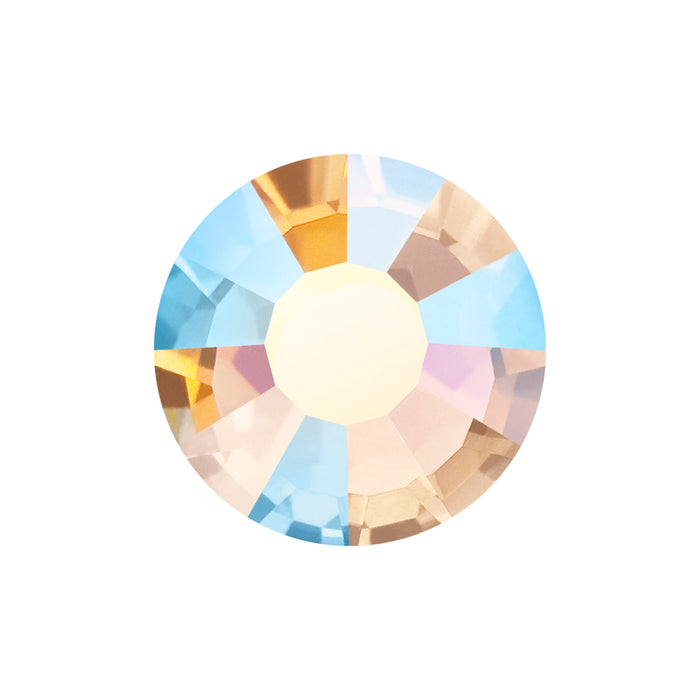 Preciosa Maxima Czech Crystal Flat Back 438 11 615 Gold Quartz Aurora Borealis