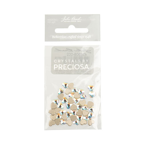 Preciosa Czech Crystal Flat Back Heart 438 18 301 Foiled 