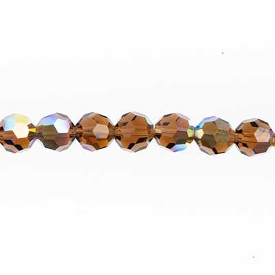 Preciosa Czech Crystal Round Bead Simple 451 19 602 Smoke Topaz