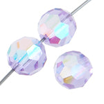 Preciosa Czech Crystal Round Bead Simple 4mm 40pcs 451 19 602 Violet Aurora Borealis