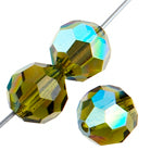 Preciosa Czech Crystal Round Bead Simple 451 19 602 Olivine Aurora Borealis