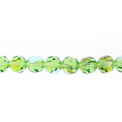 Preciosa Czech Crystal Round Bead Simple 451 19 602 Peridot Aurora Borealis