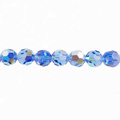 Preciosa Czech Crystal Round Bead Simple 5mm 32pcs 451 19 602 Sapphire Aurora Borealis