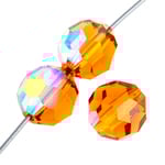 Preciosa Czech Crystal Round Bead Simple 451 19 602 Topaz Aurora Borealist
