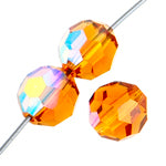 Preciosa Czech Crystal Round Bead Simple 451 19 602 Topaz Aurora Borealist