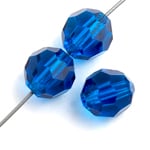 Preciosa Czech Crystal Round Bead Simple 451 19 602 Capri Blue