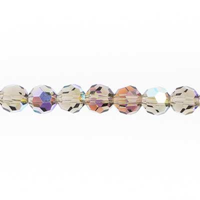 Preciosa Czech Crystal Round Bead Simple 6mm 36pcs 451 19 602 Black Diamond Aurora Borealis