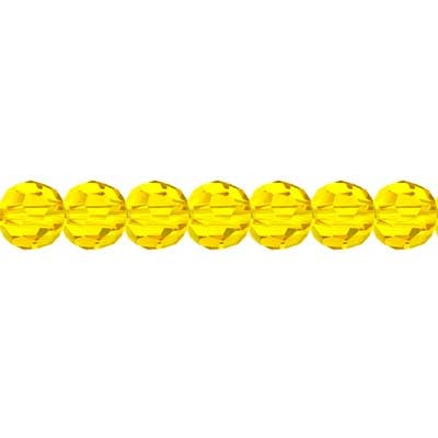 Preciosa Czech Crystal Round Bead Simple 451 19 602 Citrine