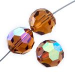 Preciosa Czech Crystal Round Bead Simple 6mm 36pcs 451 19 602 Light Colorado Topaz Aurora Borealis
