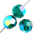 Preciosa Czech Crystal Round Bead Simple 6mm 36pcs 451 19 602 Emerald Aurora Borealis