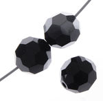 Preciosa Czech Crystal Round Bead Simple 451 19 602 Hematite Halfcoat
