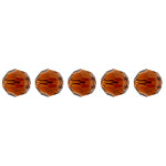 Preciosa Czech Crystal Round Bead Simple 451 19 602 Smoke Topaz