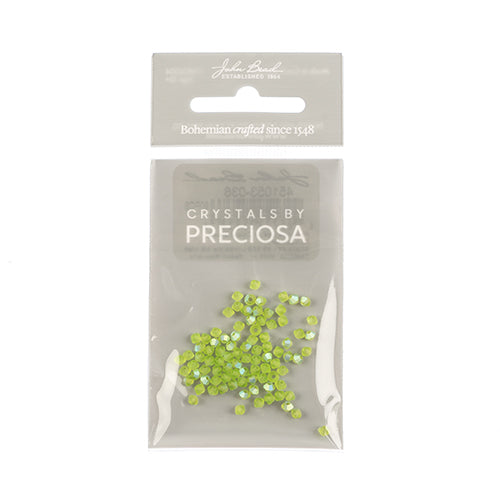 Preciosa Czech Crystal Bead Rondell 451 69 302 Limecicle Aurora Borealis Matt