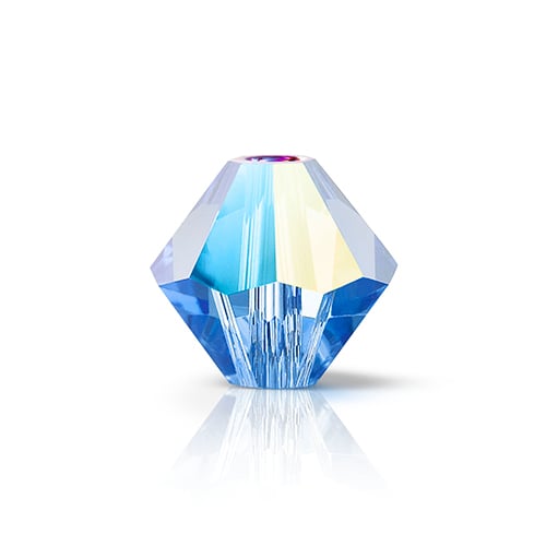 Preciosa Czech Crystal Bead Rondell 451 69 302 Sapphire Glitter