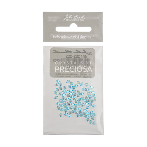 Preciosa Czech Crystal Bead Rondell 451 69 302 Aqua Bohemica Aurora Borealis x2