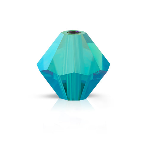 Preciosa Czech Crystal Bead Rondell 3mm 90pcs 451 69 302 Blue Zircon Aurora Borealis x2