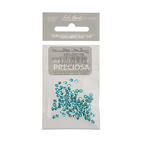 Preciosa Czech Crystal Bead Rondell 3mm 90pcs 451 69 302 Blue Zircon Aurora Borealis x2
