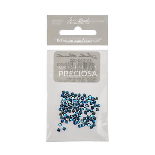 Preciosa Czech Crystal Bead Rondell 3mm 90pcs 451 69 302 Jet Aurora Borealis x2