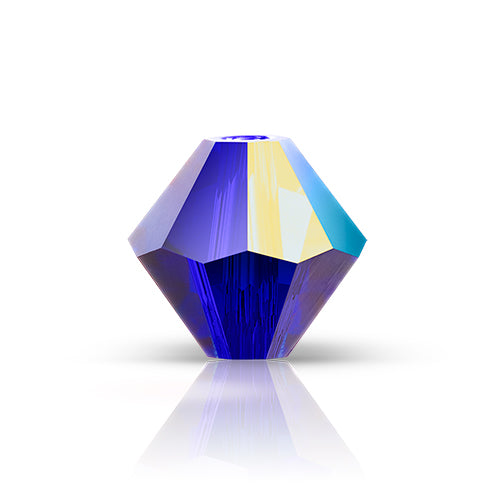 Preciosa Czech Crystal Bead Rondell 451 69 302 Capri Blue Aurora Borealis