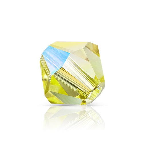 Preciosa Czech Crystal Bead Rondell 451 69 302 Acid Yellow Aurora Borealis