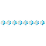 Preciosa Czech Crystal Bead Rondell 451 69 302 Aquamarine Aurora Borealis