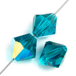 Preciosa Czech Crystal Bead Rondell 4mm 720pcs 451 69 302 Blue Zircon AB