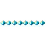 Preciosa Czech Crystal Bead Rondell 451 69 302 Blue Zircon Aurora Borealis