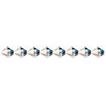 Preciosa Czech Crystal Bead Rondell 4mm 40pcs 451 69 302 Bermuda Blue