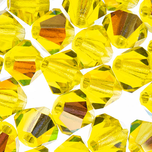 Preciosa Czech Crystal Bead Rondell 451 69 302 Citrine Aurora Borealis