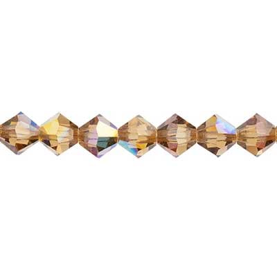 Preciosa Czech Crystal Bead Rondell 451 69 302 Light Colorado Topaz Aurora Borealis