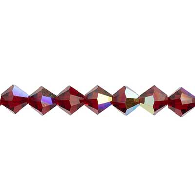 Preciosa Czech Crystal Bead Rondell 51 69 302 Siam Aurora Borealis