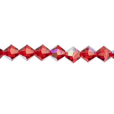 Preciosa Czech Crystal Bead Rondell  451 69 302 Light Siam Aurora Borealis