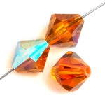 Preciosa Czech Crystal Bead Rondell 451 69 302 Topaz Aurora Borealis
