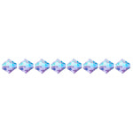 Preciosa Czech Crystal Bead Rondell 451 69 302 Violet Aurora Borealis