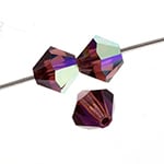 Preciosa Czech Crystal Bead Rondell 451 69 302 Burgundy Aurora Borealis