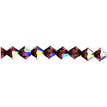 Preciosa Czech Crystal Bead Rondell 451 69 302 Burgundy Aurora Borealis