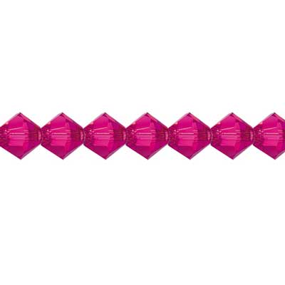 Preciosa Czech Crystal Bead Rondell 451 69 302 Fuchsia
