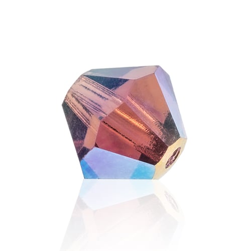 Preciosa Czech Crystal Bead Rondell 451 69 302 Amethyst Aurora Borealis x2