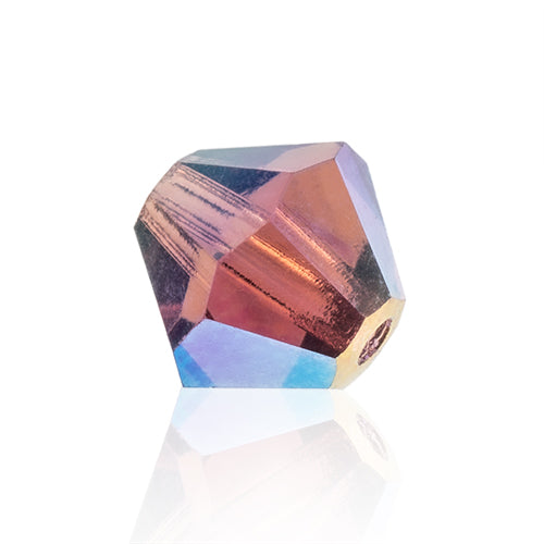 Preciosa Czech Crystal Bead Rondell 451 69 302 Amethyst Aurora Borealis x2