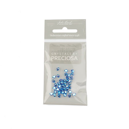 Preciosa Czech Crystal Bead Rondell 451 69 302 Sapphire Aurora Borealis x2