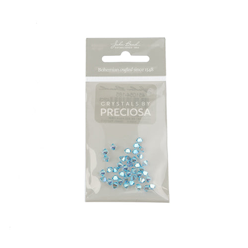 Preciosa Czech Crystal Bead Rondell 451 69 302 Aqua Aurora Borealis x2