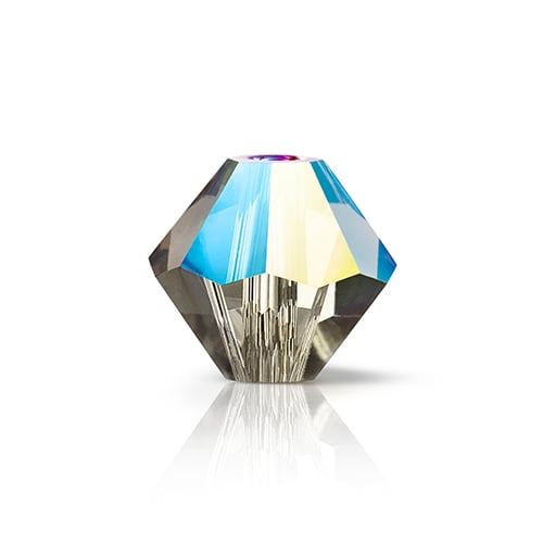 Preciosa Czech Crystal Bead Rondell 451 69 302 Black Diamond Glitter