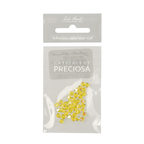 Preciosa Czech Crystal Bead Rondell 451 69 302 Citrine Glitter