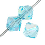Preciosa Czech Crystal Bead Rondell 451 69 302 Aqua Bohemica Aurora Borealis