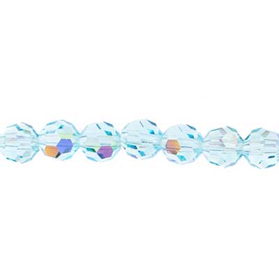 Preciosa Czech Crystal Bead Rondell 451 69 302 Aquamarine Aurora Borealis