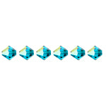 Preciosa Czech Crystal Bead Rondell 451 69 302 Blue Zircon Aurora Borealis