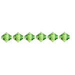 Preciosa Czech Crystal Bead Rondell 451 69 302 Peridot Aurora Borealis