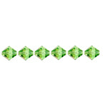 Preciosa Czech Crystal Bead Rondell 451 69 302 Peridot Aurora Borealis